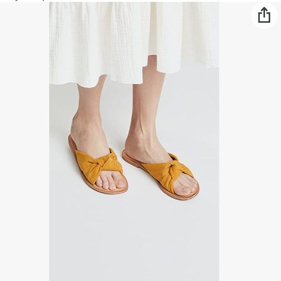 JEFFERY CAMPBELL Mustard Suede Knot Sandals Size US8 EU39 - Picture 3 of 7